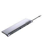 VENTION TYPE-C TO DISPLAYPORT/HDMI/VGA/USB-C GEN 1/USB 3.0X2/USB 2.0/RJ45/SD/TF/TRRS 3.5MM/PD 100W DOCKING STATION 0.25M GRAY METAL TYPE (THSHC) (VENTHSHC)