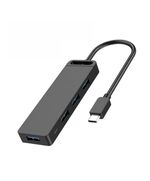 VENTION TYPE-C TO 4-PORT USB 3.0 HUB WITH POWER SUPPLY BLACK 1M ABS TYPE (TGKBF) (VENTGKBF)