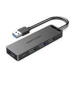 VENTION 4-PORT USB 3.0 HUB WITH POWER SUPPLY 0.15M BLACK (CHLBB) (VENCHLBB)