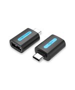 VENTION TYPE-C MALE TO USB 2.0 FEMALE OTG ADAPTER BLACK PVC TYPE (CDTB0) (VENCDTB0)
