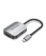 VENTION TYPE-C TO HDMI/VGA CONVERTER 0.15M GRAY ALUMINUM ALLOY TYPE (TDIHB) (VENTDIHB)