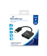 ΚΑΛΏΔΙΟ MEDIARANGE HDMI HIGH SPEED TO DISPLAYPORT CONVERTER, GOLD-PLATED, HDMI SOCKET/DP PLUG, 18 GBIT/S DATA TRANSFER RATE, 20CM, BLACK (MRCS177)