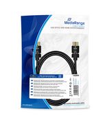 ΚΑΛΏΔΙΟ MEDIARANGE HDMI HIGH SPEED WITH ETHERNET CONNECTION, WITH ROTATING PLUGS, GOLD-PLATED CONTACTS, 18 GBIT/S DATA TRANSFER RATE, 2.0M, COTTON, BLACK (MRCS197)