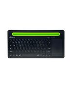 MEDIARANGE RECHARGEABLE WIRELESS MULTI DEVICE BLUETOOTH KEYBOARD WITH 78 KEYS, TOUCHPAD & TABLET SLOT (BLACK) (MROS131-GR)