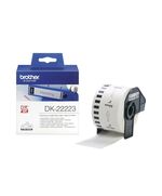 BROTHER DK-22223 CONTINUOUS PAPER LABEL ROLL – BLACK ON WHITE, 50MM WIDE (DK22223) (BRODK22223)