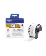 BROTHER DK-22225 CONTINUOUS PAPER LABEL ROLL – BLACK ON WHITE, 38MM WIDE (DK22225) (BRODK22225)