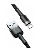 BASEUS CAFULE BRAIDED USB TO LIGHTNING CABLE ΜΑΎΡΟ 2M (CALKLF-CG1) (BASCALKLF-CG1)