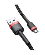 BASEUS CAFULE BRAIDED USB 2.0 TO MICRO USB CABLE ΜΑΎΡΟ 3M (CAMKLF-H91) (BASCAMKLF-H91)
