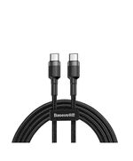 BASEUS CAFULE BRAIDED USB 2.0 CABLE USB-C MALE - USB-C MALE ΓΚΡΙ 2M (CATKLF-HG1) (BASCATKLF-HG1)