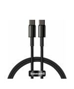 BASEUS BRAIDED USB 2.0 CABLE USB-C MALE - USB-C MALE ΜΑΎΡΟ 2M (CATWJ-A01) (BASCATWJA01)