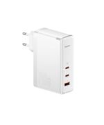 BASEUS ΦΟΡΤΙΣΤΉΣ ΧΩΡΊΣ ΚΑΛΏΔΙΟ ΜΕ ΘΎΡΑ USB-A ΚΑΙ 2 ΘΎΡΕΣ USB-C 140W ΛΕΥΚΌΣ (GAN5 PRO) (CCGP100202) (BASCCGP100202)
