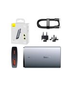BASEUS ΦΟΡΤΙΣΤΉΣ ΜΕ ΘΎΡΑ USB-A ΚΑΙ ΘΎΡΑ USB-C ΚΑΙ ΚΑΛΏΔΙΟ USB-C 65W ΓΚΡΙ (CCGP150113) (BASCCGP150113)