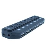 MEDIARANGE USB HUB 7-PORT USB 2.0 (BLACK) (MRCS504)