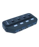 MEDIARANGE USB HUB 4-PORT USB 3.0 (BLACK) (MRCS505)