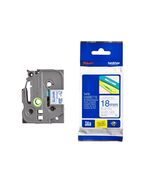 BROTHER P-TOUCH LAMINATED BLUE ON WHITE 8M X 18MM (TZE243) (BROTZE243)
