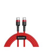 BASEUS CAFULE BRAIDED USB 2.0 CABLE USB-C MALE - USB-C MALE ΚΌΚΚΙΝΟ 1M (CATKLF-G09) (BASCATKLFG09)
