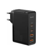 BASEUS ΦΟΡΤΙΣΤΉΣ ΧΩΡΊΣ ΚΑΛΏΔΙΟ ΜΕ 2 ΘΎΡΕΣ USB-A ΚΑΙ 2 ΘΎΡΕΣ USB-C 100W QUICK CHARGE 4+ ΜΑΎΡΟΣ (CCGAN2P-L01) (BASCCGAN2PL01)
