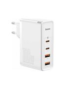 BASEUS ΦΟΡΤΙΣΤΉΣ ΧΩΡΊΣ ΚΑΛΏΔΙΟ ΜΕ 2 ΘΎΡΕΣ USB-A ΚΑΙ 2 ΘΎΡΕΣ USB-C 100W QUICK CHARGE 4+ ΛΕΥΚΌΣ (CCGAN2P-L02) (BASCCGAN2PL02)