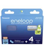 PANASONIC ENELOOP & STORAGE CASE ΕΠΑΝΑΦΟΡΤΙΖΌΜΕΝΕΣ ΜΠΑΤΑΡΊΕΣ AA NI-MH 2000MAH 1.2V 4ΤΜΧ (39067927) (PAN39067927)