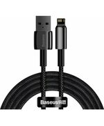 BASEUS TUNGSTEN GOLD CABLE USB TO IP 2.4A 2M BLACK (CALWJ-A01) (BASCALWJ-A01)