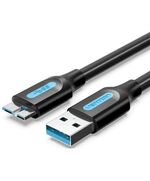 VENTION USB 3.0 A MALE TO MICRO B MALE CABLE 1.5M BLACK PVC TYPE (COPBG) (VENCOPBG)