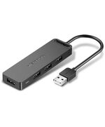 VENTION 4-PORT USB 2.0 HUB WITH POWER SUPPLY 1M BLACK (CHMBF) (VENCHMBF)