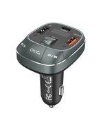 VENTION 3-PORT USB CAR CHARGER WITH FM TRANSMITTER BLACK ABS TYPE (FFLB0) (VENFFLB0)