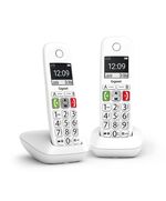 GIGASET WIRELESS LANDLINE PHONE E290 DUO WHITE (L36852-H2901-D202) (GGSE290DUO-WH)