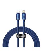 BASEUS CRYSTAL SHINE BRAIDED USB-C TO LIGHTNING CABLE 20W ΜΠΛΕ 2M (CAJY000303) (BASCAJY000303)