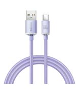 BASEUS CRYSTAL SHINE BRAIDED USB 2.0 CABLE USB-C MALE - USB-A MALE ΜΩΒ 1.2M (CAJY000405) (BASCAJY000405)