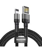 BASEUS  CAFULE DOUBLE-SIDED USB LIGHTNING CABLE 1.5A 2M GRAY+BLACK (CALKLF-HG1) (BASCALKLF-HG1)
