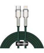 BASEUS CAFULE METAL BRAIDED USB-C TO LIGHTNING CABLE 20W GREEN 1M (CATLJK-A06) (BASCATLJK-A06)