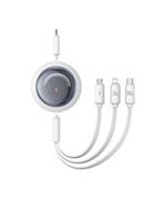 BASEUS FAST CHARGING CABLE 3IN1 FREE2DRAW USB-C TO USB-C/LIGHTNING/MICRO 100W 1.1M WHITE (P10368700211-03) (BASP10368700211-03)