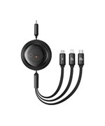 BASEUS FAST CHARGING CABLE 3IN1 FREE2DRAW USB-C TO USB-C/LIGHTNING/MICRO 100W 1.1M BLACK (P10368700111-04) (BASP10368700111-04)
