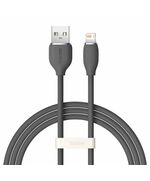BASEUS JELLY LIQUID SILICA GEL USB TO LIGHTNING CABLE ΜΑΎΡΟ 1.2M (CAGD000001) (BASCAGD000001)