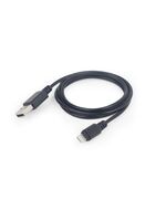 GEMBIRD CC- USB2-AMLM-2M CABLE ( USB 2.0 M - LIGHTNING M; 2M; BLACK) (CC-USB2-AMLM-2M) (GEMCC-USB2-AMLM-2M)