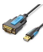VENTION USB 2.0 A MALE TO DB-9 RS232 SERIAL ADAPTER CABLE 1M BLACK (VAS-C02-B100) (VENVAS-C02-B100)