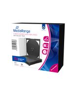 MEDIARANGE CD JEWELCASE FOR 2 DISCS 10.4MM BLACK PACK 5 (MRBOX31-2)