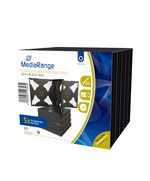 MEDIARANGE CD JEWELCASE FOR 6 DISCS 22MM BLACK PACK 5 (MRBOX34-6)