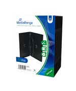 MEDIARANGE DVD CASE FOR 3 DISCS 14MM BLACK PACK 5 (MRBOX35-3)