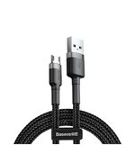 BASEUS CAFULE BRAIDED USB 2.0 TO MICRO USB CABLE ΓΚΡΙ 0.5M (CAMKLF-AG1) (BASCAMKLFAG1)