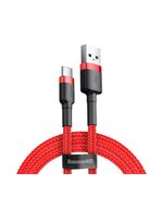 BASEUS CAFULE BRAIDED USB 2.0 CABLE USB-C MALE - USB-A MALE ΚΌΚΚΙΝΟ 2M (CATKLF-C09RD) (BASCATKLFC09RD)