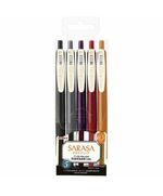 ZEBRA SARASA CLIP 0.5 VINTAGE COLOR 2 5 COLOR PEN SET (ZB-69422) (ZEB69422)