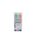 ZEBRA MILDLINER DOUBLE ENDED CREATIVE MARKER BOLD & FINE POINT 5 PACK FLUORESCENT SET (ZB-78105) (ZEB78105)