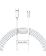 BASEUS SUPERIOR SERIES CABLE USB TO USB-C 65W PD 2M WHITE (CAYS001002) (BASCAYS001002)