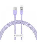 BASEUS FAST CHARGING CABLE  USB-A TO LIGHTNING EXPLORER SERIES 1M 2.4A PURPLE (CATS010005) (BASCATS010005)