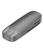 VENTION 2 IN 1 USB 3.0 TYPE-C CARD READER (SD+TF) BLACK DUAL DRIVE LETTER (CLHB0) (VENCLHB0)