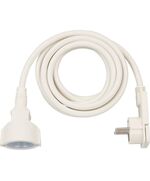 BRENNENSTUHL QUALITY PLASTIC EXTENSION CABLE WITH FLAT PLUG 3M H05VV-F3G1.5 WHITE (1168980230) (BNN1168980230)
