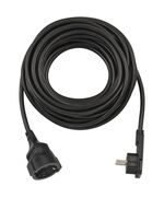 BRENNENSTUHL QUALITY PLASTIC EXTENSION CABLE WITH FLAT PLUG 10M H05VV-F3G1.5 BLACK (1168980010) (BNN1168980010)