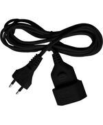 BRENNENSTUHL PLASTIC EXTENSION CABLE 5M BLACK H03VVH2-F 2X0,75 (1161800) (BNN1161800)